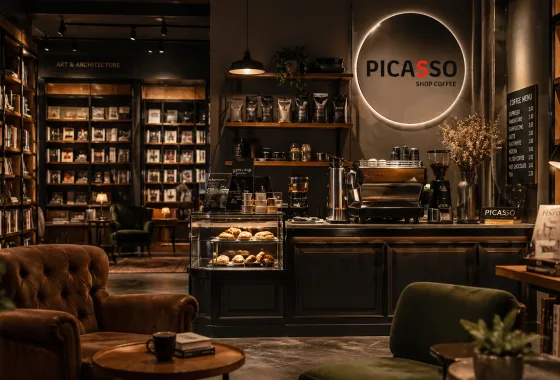 Kitap, kahve ve huzurlu bir atmosfer bir arada.